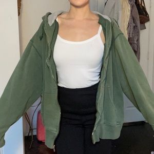 Vintage Reebok Oversized Zip Up Hoodie